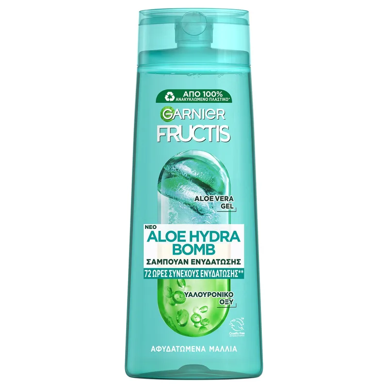 Garnier Fructis Aloe Hydra Bomb Shampoo Δυναμωτικό Σαμπουάν με Αλόη για Ενυδάτωση των Μαλλιών 400ml