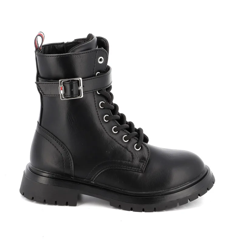 Μποτάκι Casual για Κορίτσι Tommy Hilfiger Lace-up Bootie Χρώματος Μαύρο T3A5-32384-1355