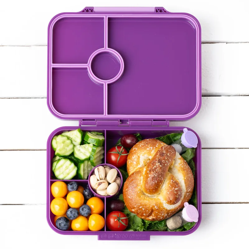 LEKKABOX Classic - Lunchbox with 4 compartments - Lilac