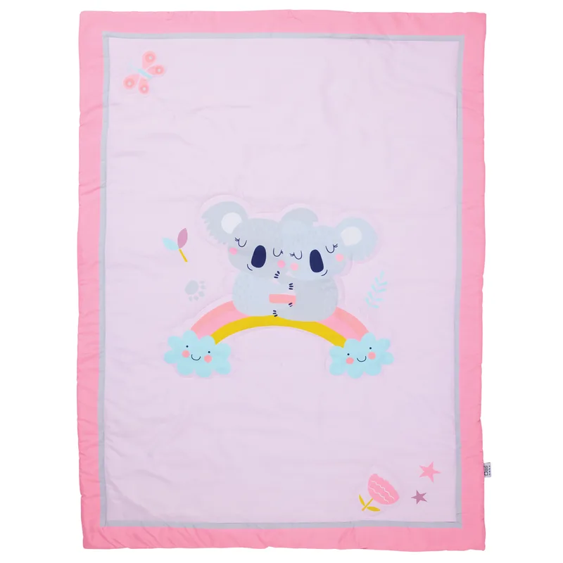 Κουβερλί Microfiber Κούνιας 110x150εκ. Fun 4934 Γκρι-Ροζ Das Baby (Ύφασμα: Microfiber, Χρώμα: Ροζ) - Das Baby - 621011104934