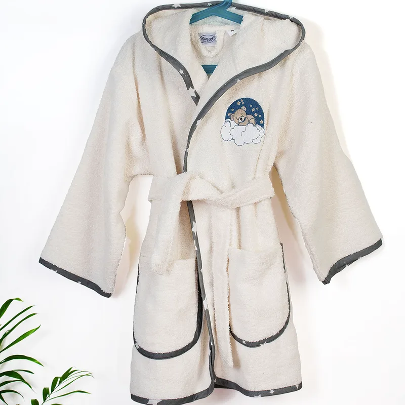 Βρεφικό Μπουρνούζι Dimcol Cloudy Bear 177 Ecru-Grey No02 No02
