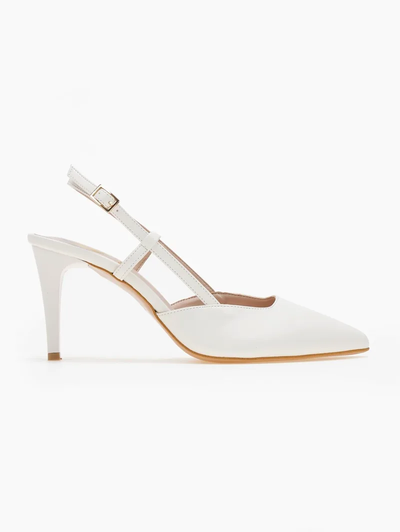 TFP Pointed Slingback Pumps - 860 (ματ) - White