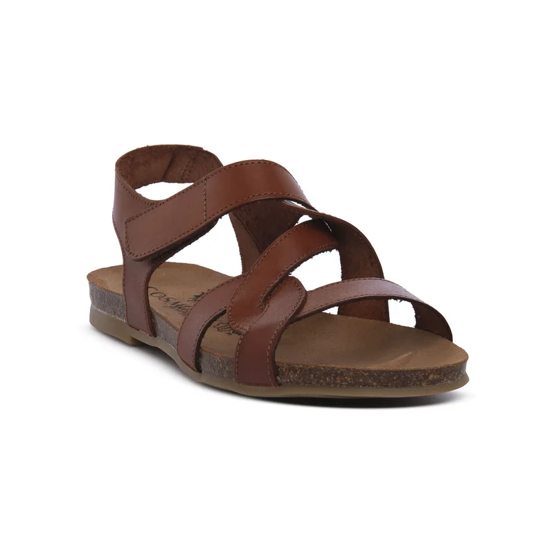 Σανδάλια χωρίς τακούνι Cosmos Comfort CHESTNUT