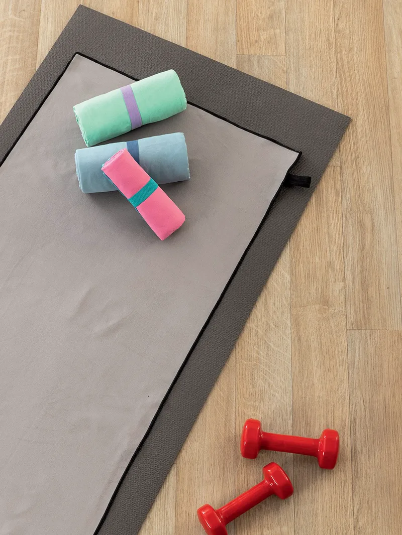 Πετσετα Γυμναστηριου Palamaiki Active (4) Grey 90x160