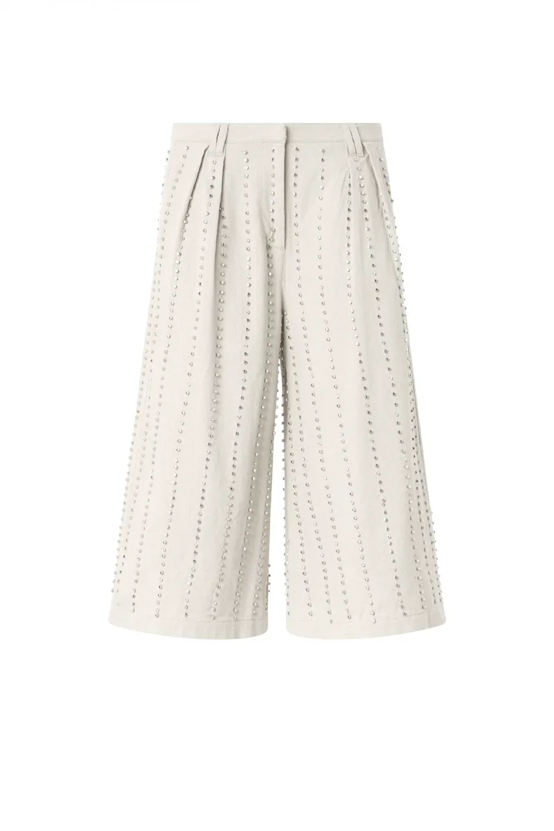 PINKO ΒΕΡΜΟΥΔΑ BABS BERMUDA SHORTS ΓΚΡΙ-ΜΠΕΖ