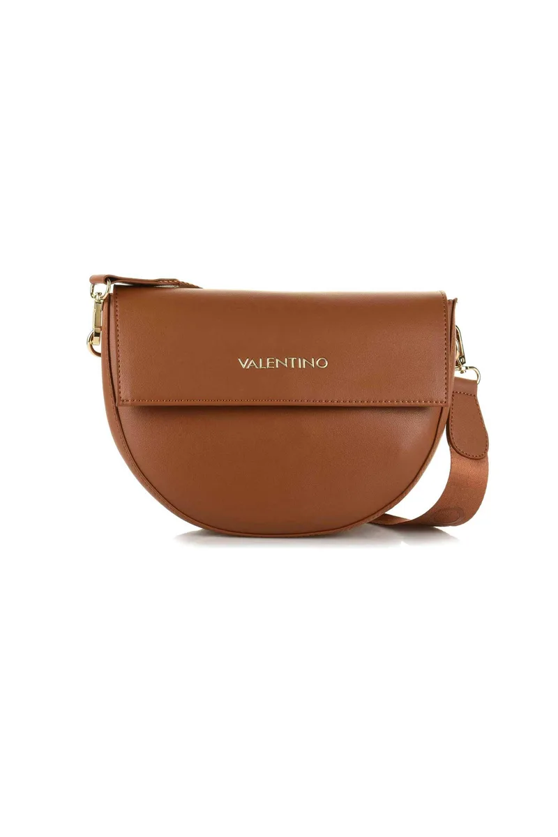 Valentino γυναικεία τσάντα ώμου/crossbody με μεταλλικό λογότυπο "Bigs" - 73LVBS3XJ02/BIG Καφέ