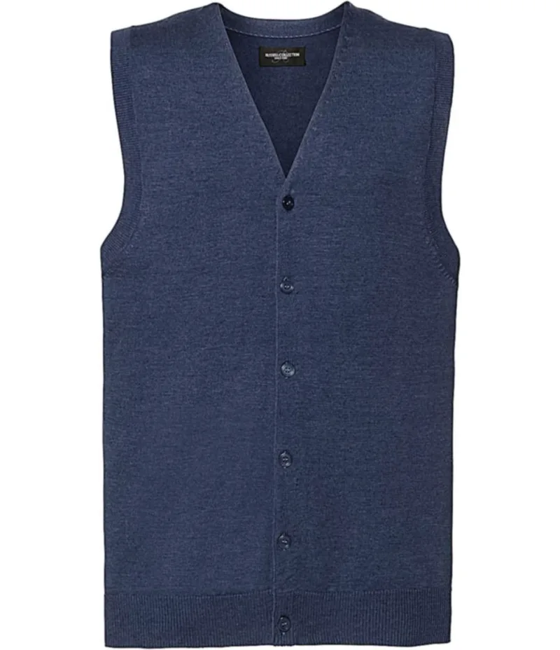Ανδρικό αμάνικο πουλόβερ V-Neck Knitted Russell Europe R-719M-0 Denim Marl