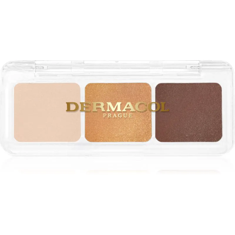 Dermacol Compact Trio Παλέτα σκιών για τα μάτια απόχρωση 3 Golden Sands 4.2 γρ