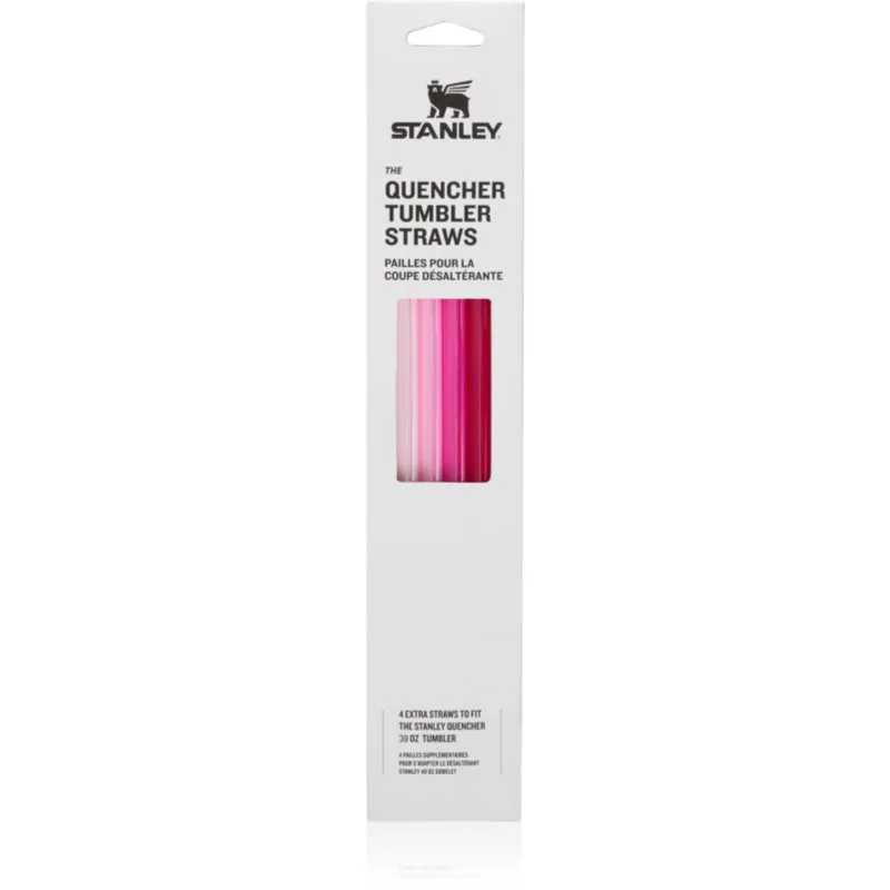 Stanley The Quencher Tumbler Straws ανταλλακτικά καλαμάκια 890 ml Ροζ 4 τμχ
