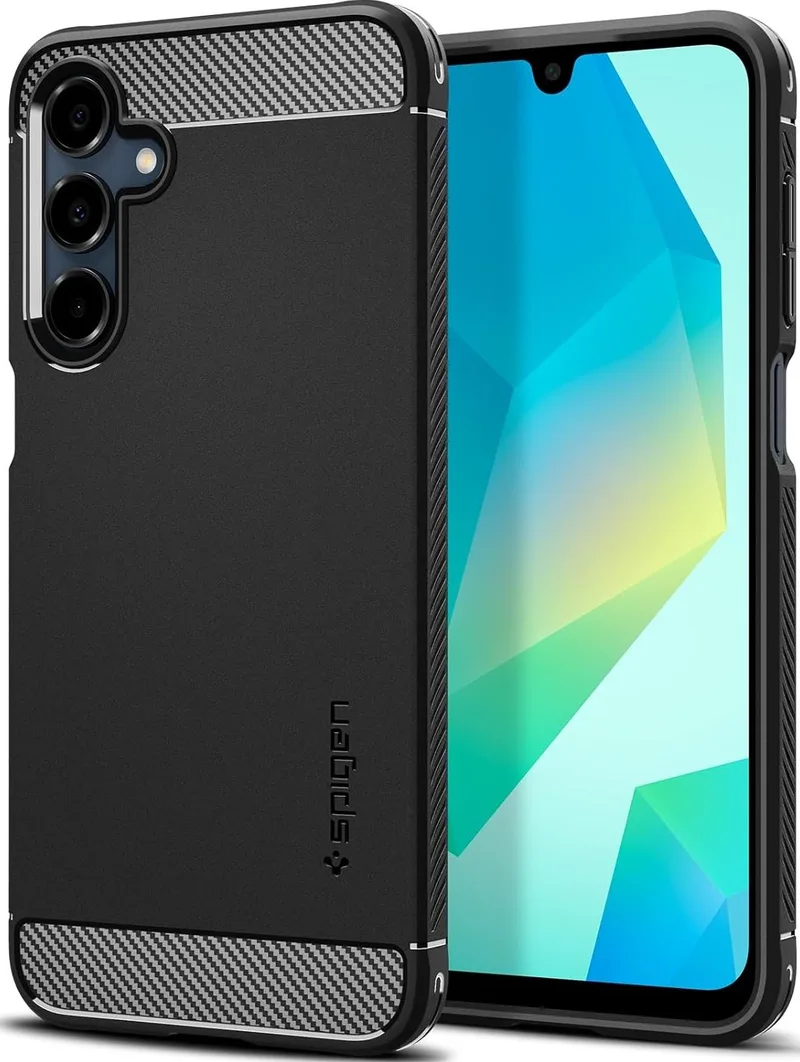 Θήκη Samsung Galaxy A16 Spigen Rugged Armor Ανθεκτική Σιλικόνης - Matte Black (ACS08891)