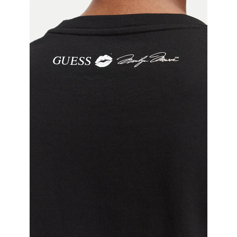 Guess T-Shirt 182715 Μαύρο Classic Fit
