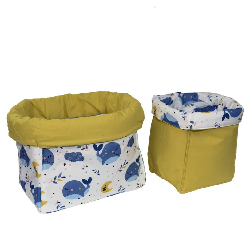 Σετ Καλάθι Αποθήκευσης 2 Τεμαχίων Bebe Stars Whale 301-310