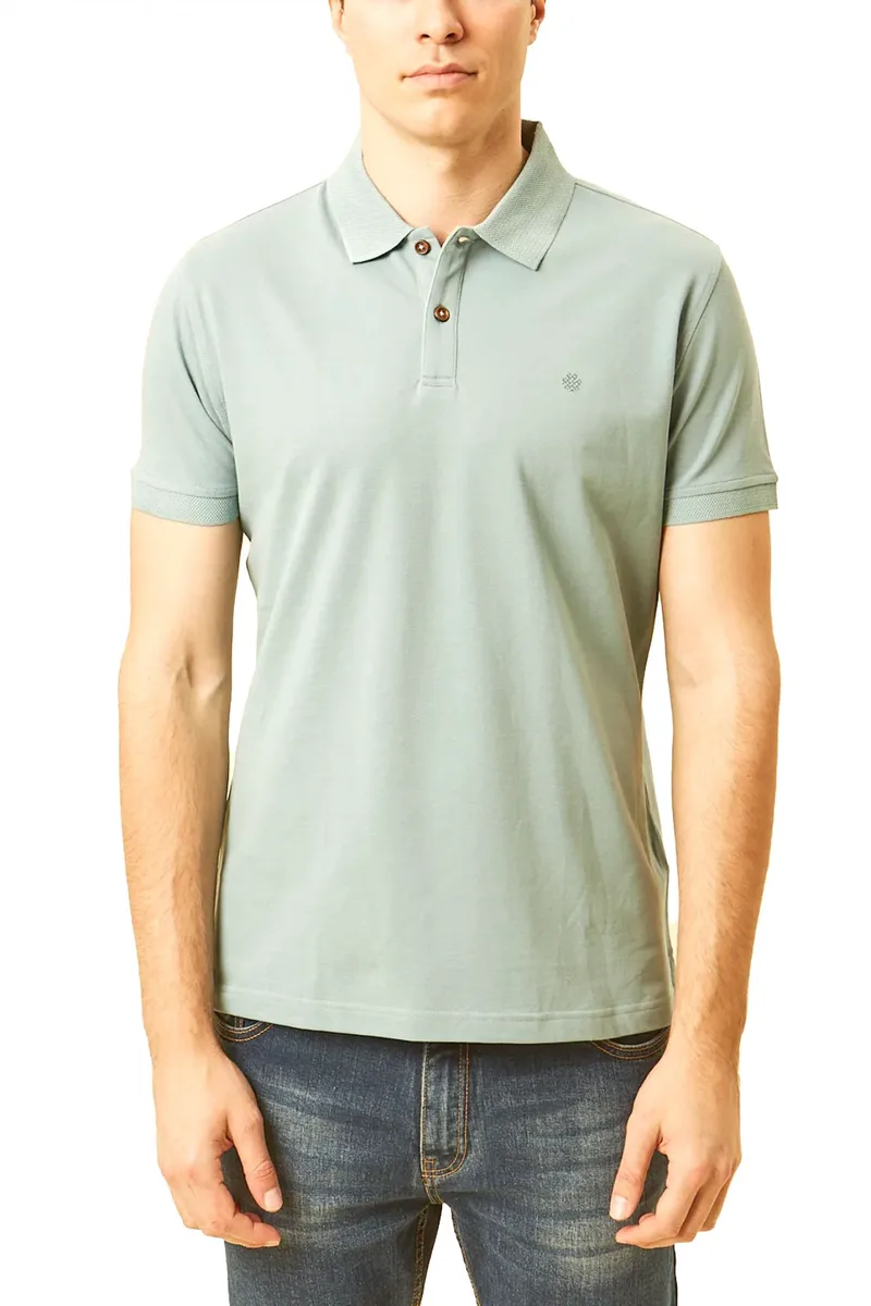DORS POLO PIQUE JAQUARD COLLAR ΜΕΝΤΑ
