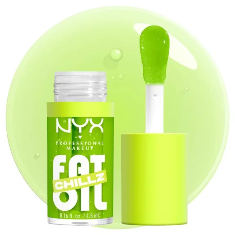Nyx Professional Makeup Fat Oil Chillz Έλαιο Χειλιών για Εξαιρετικά Λαμπερό Αποτελέσμα & Προστασία 4.8ml - 19 Kiwi Freezie