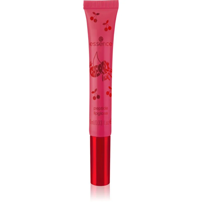 essence SO CHERRY happy λιπ γκλος με πεπτίδια απόχρωση 01 Cherry On Top 10 ml