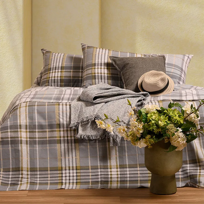 Σεντόνια King Size Σετ Melinen Ultra Jonas Grey - ΜΕ ΛΑΣΤΙΧΟ 180x200+32