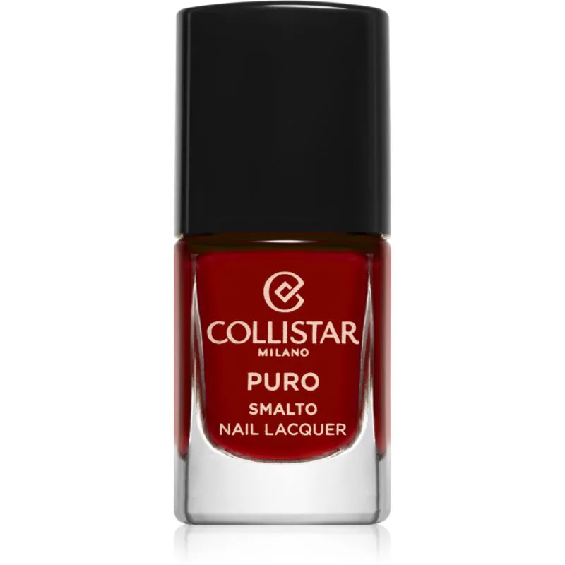 Collistar Puro Long-Lasting Nail Lacquer βερνίκι νυχιών μακράς διαρκείας απόχρωση 111 Κόκκινο Milano 10 ml
