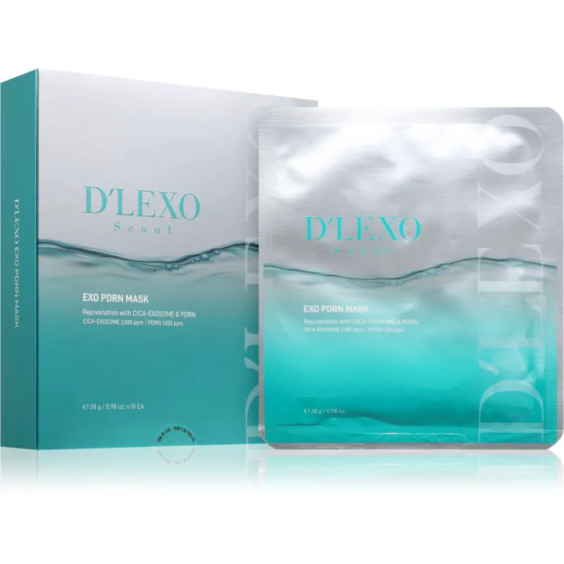 Dermaline D'LEXO Exo PDRN Mask φύλλο μάσκας με αναζωογονητικά αποτέλεσματα 10x28 γρ