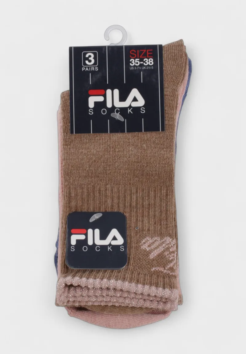Παιδικές Κάλτσες FILA για Κορίτσι F8270 Fashion Girl (Σετ 3 Ζευγάρια) F8270-362-Πολύχρωμο