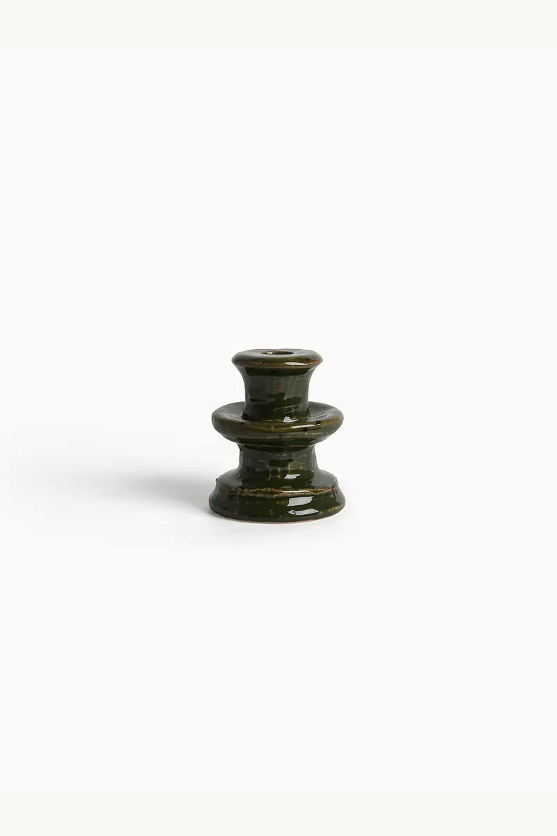 Coincasa διακοσμητικό κηροπήγιο 19 cm - 007477354 Πράσινο