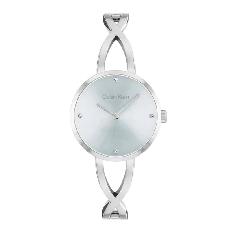 CALVIN KLEIN Sculpted Silver Stainless Steel Bracelet 25100058