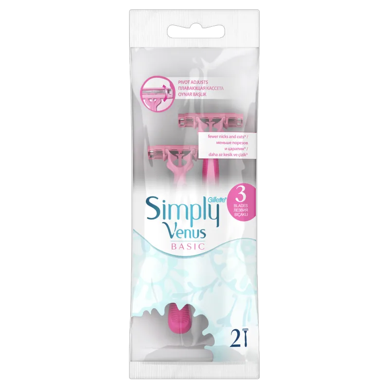 Gillette Venus Simply 3 Basic Ξυραφάκια Μίας Χρήσης 2τμχ