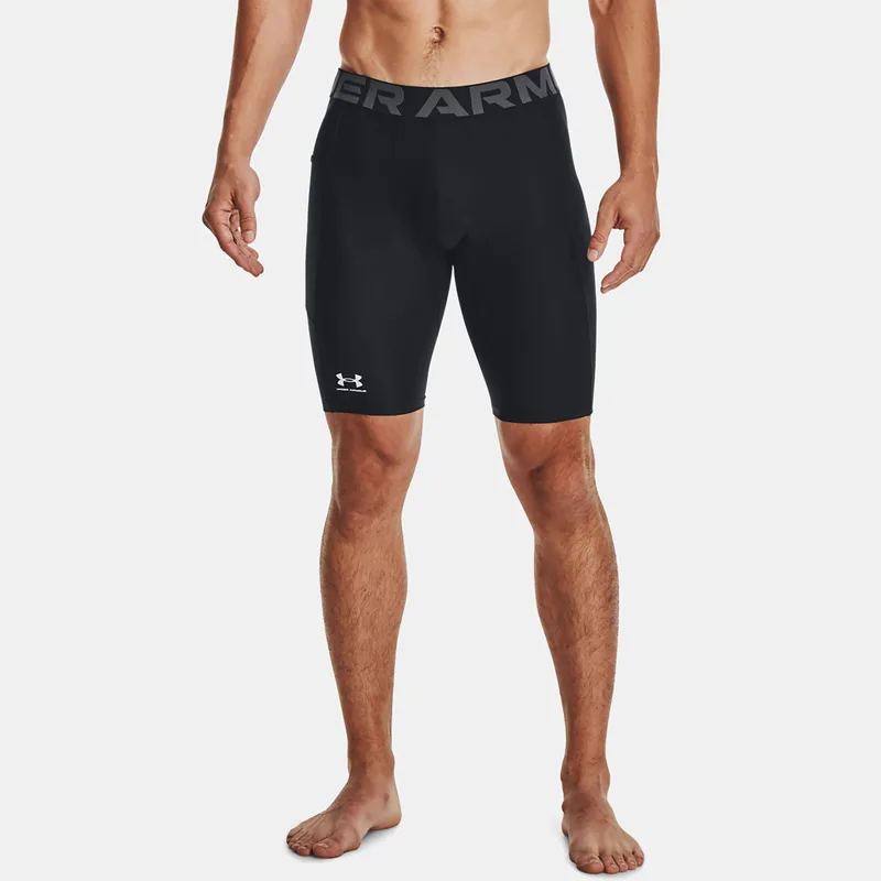 UA HEATGEAR ARMOUR LONG SHORTS ΜΑΥΡΟ