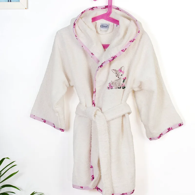 Βρεφικό Μπουρνούζι Dimcol Deer 198 Ecru-Pink No02 No02