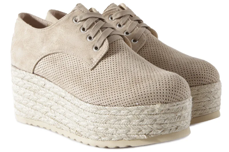 Εσπαντρίγες Feng Shoe Shoe Espadrille Platform Mid H Footwear L0803-3-BEIGE Γυναικείο