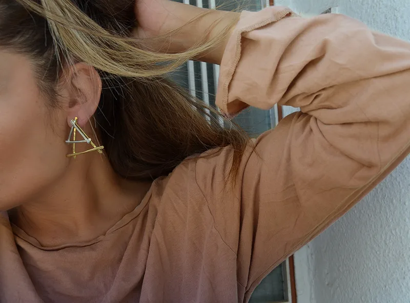 Triangle Double Earrings
