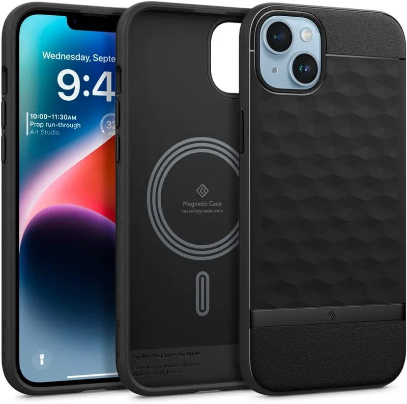 Caseology Parallax Mag Ανθεκτική Θήκη MagSafe Apple iPhone 15 Plus / 14 Plus - Matte Black (ACS04927)