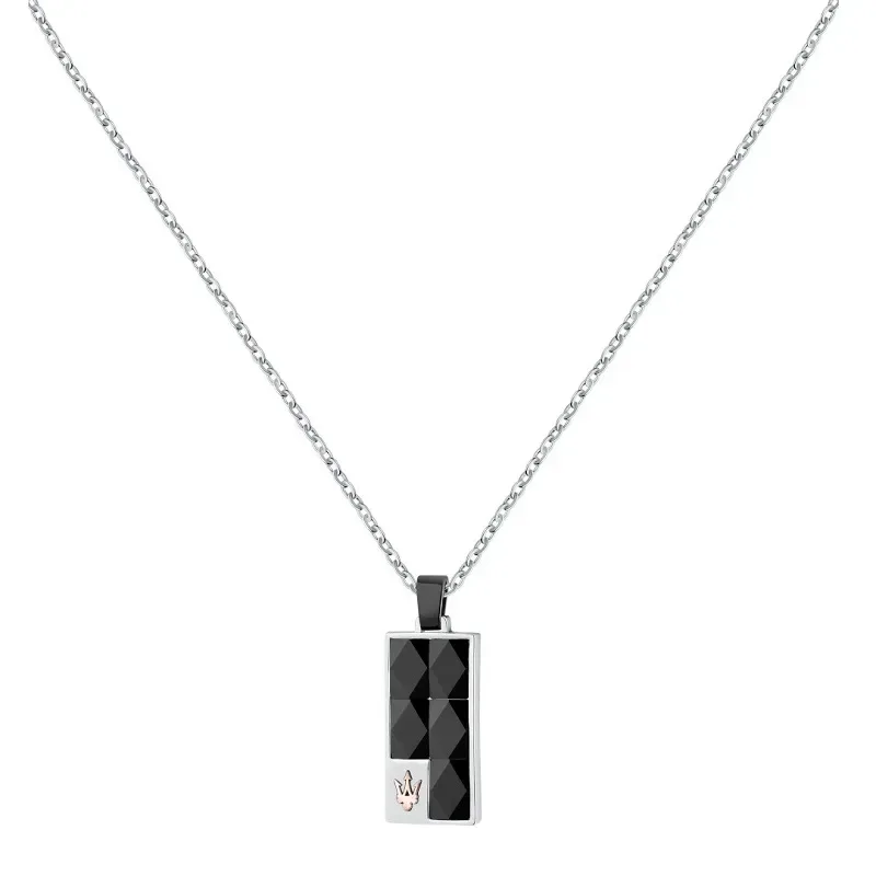 Maserati ανδρικό κολιέ Ceramic Stainless Steel JM423ATZ27 JM423ATZ27 Ατσάλι