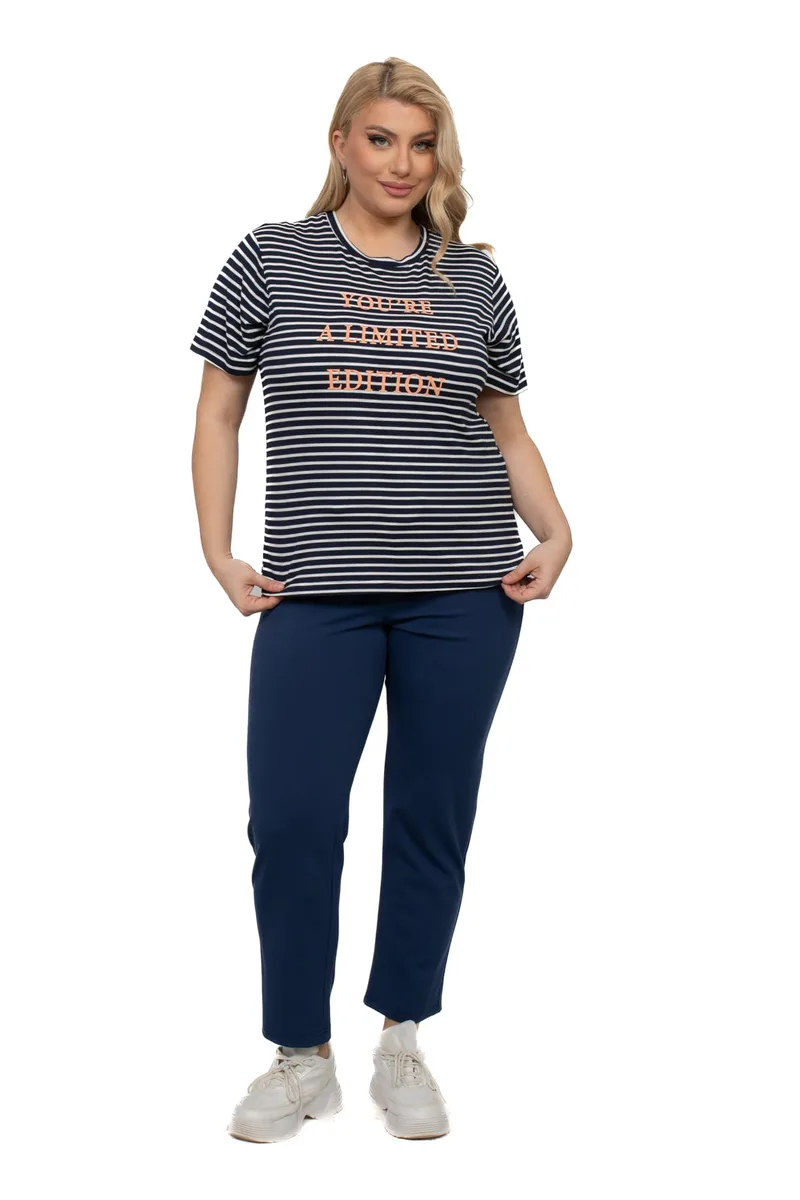 ΠΑΝΤΕΛΟΝΙ PLUS SIZE ΕΛΑΣΤΙΚΟ ΜΠΛΕ ΜΠΛΕ