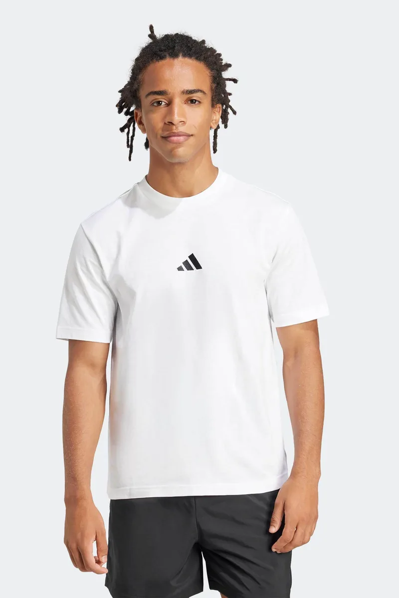Adidas ανδρικό T-shirt Regular Fit "Essentials Small Logo" - JF1092 Λευκό