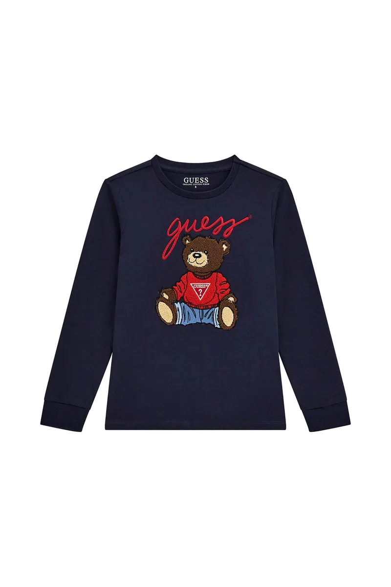 Guess παιδική μακρυμάνικη μπλούζα με print - L5RI32K8HM4 Μπλε Σκούρο