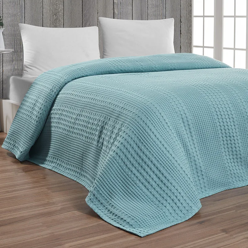 Κουβέρτα Πικέ Μονή 170x240 Beauty Home 1995 Division Turquoise 170x240