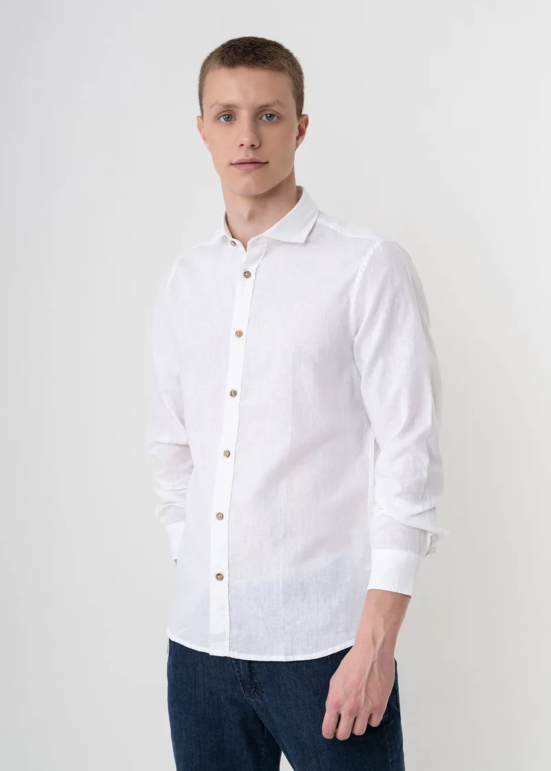 Hamaki Ho Πουκάμισο της σειράς Linen - CE1257H White