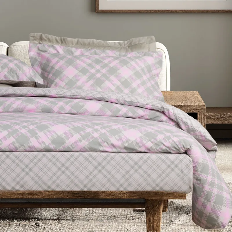 ΣΕΝΤΟΝΙΑ ΥΠΕΡΔΙΠΛΑ DAS HOME CASUAL 5436 MINT/PINK ΣΕΤ 4ΤΜΧ (240X260CM)