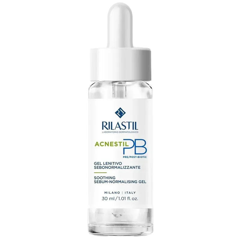 Rilastil Acnestil PB Soothing Sebum-Normalising Face Gel Καταπραϋντικό Gel Προσώπου για την Εξισορρόπηση Σμήγματος με Πρεβιοτικά & Μεταβιοτικά 30ml