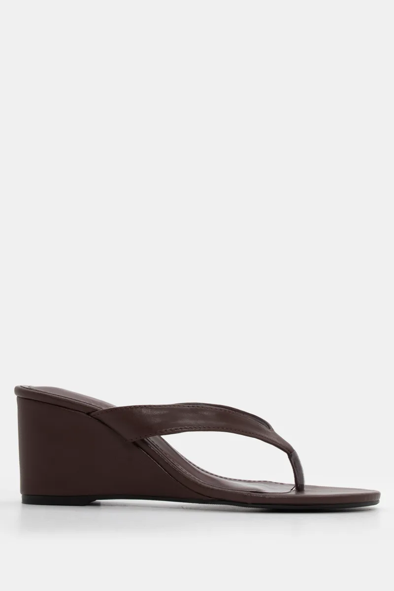 Πλατφόρμες Μονόχρωμες wedge - Καφέ Σκούρο