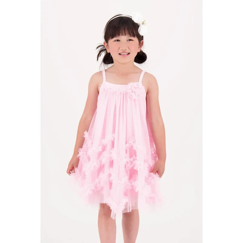 Φόρεμα τούλι κορίτσι Angel's Face-Zigzag Tulle Dress-Fairy Ροζ