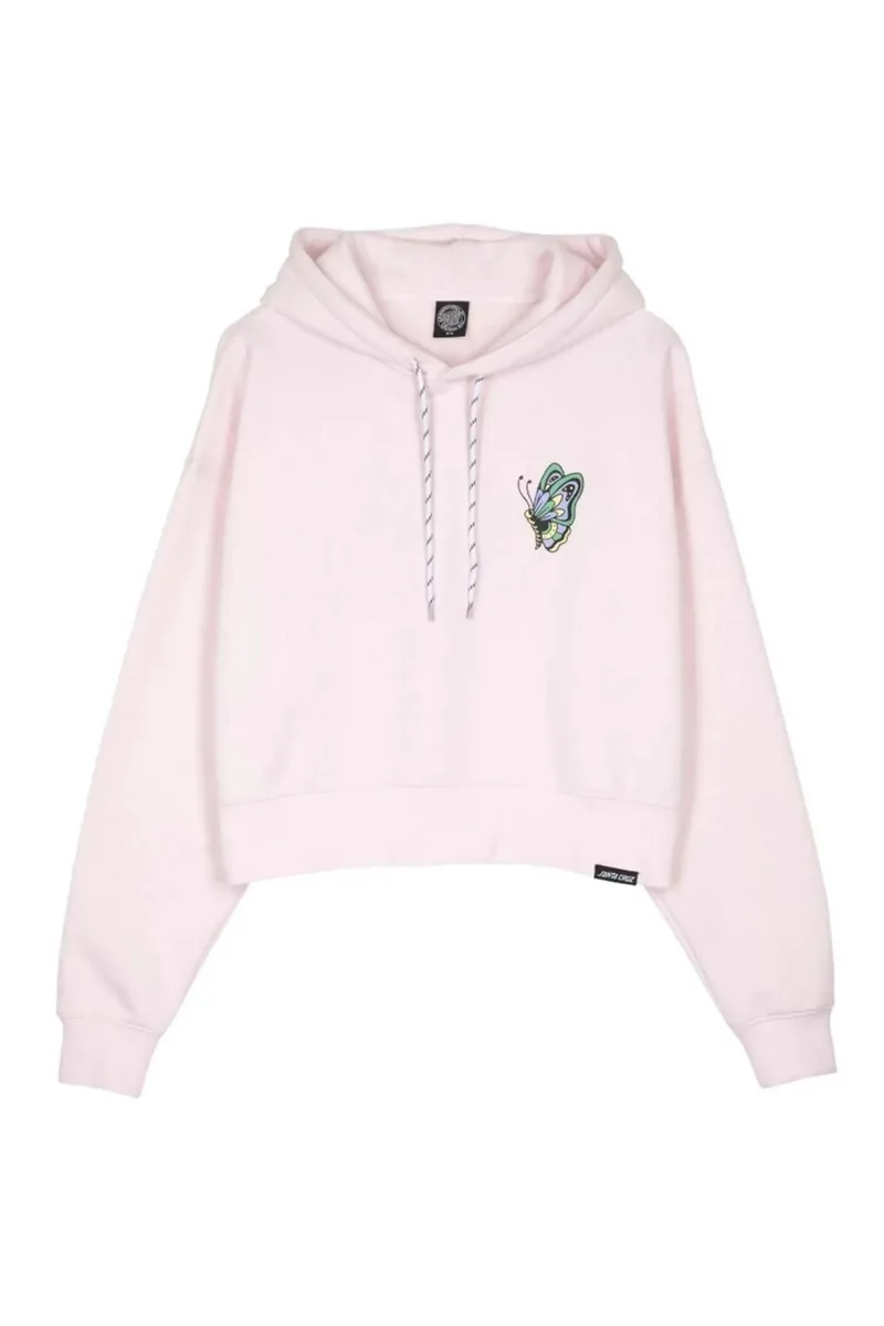 SANTA CRUZ Γυναικείο Φούτερ με Κουκούλα Field Check Butterfly - ΡΟΖ-SCA-WHD-1140-PINK