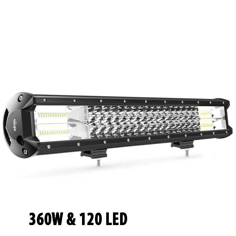 LED Αδιάβροχος Προβολέας 360W, Ψυχρός και Κίτρινος Φωτισμός, με Λειτουργία Flashing-Strobe SOS 12-24V