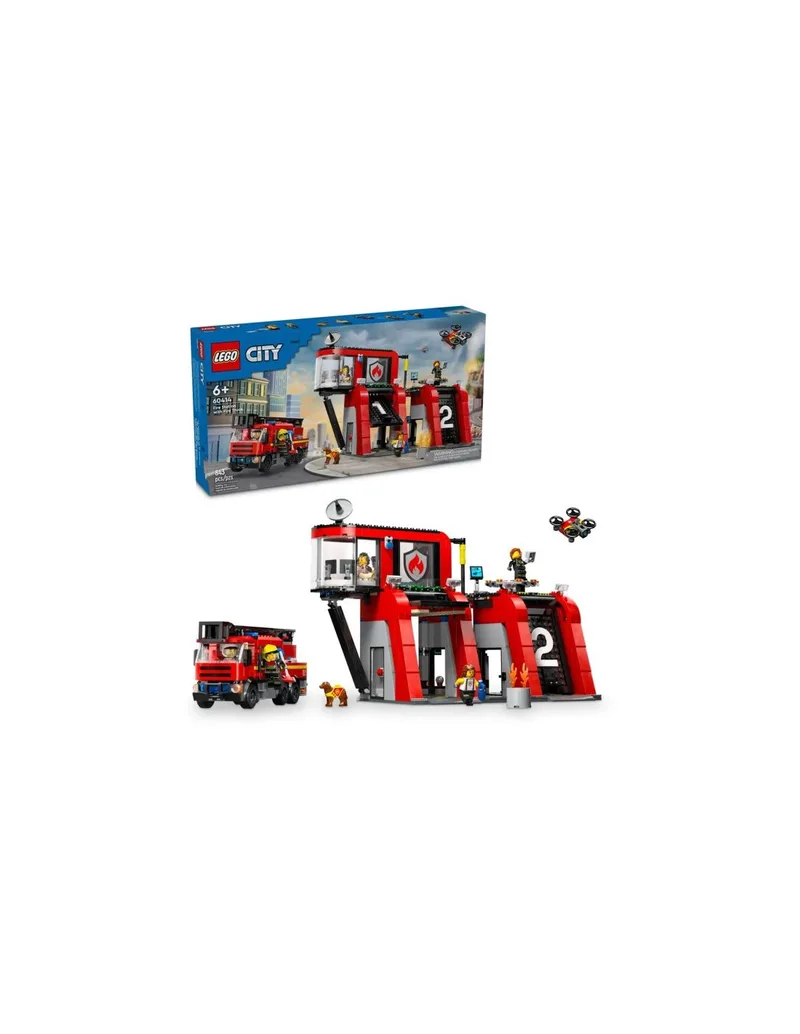 LEGO City 60414 Fire Station with Fire Truck