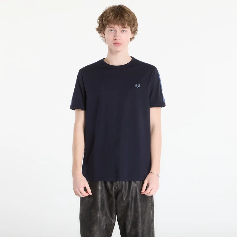 T-shirt FRED PERRY Contrast Tape Ringer T-Shirt Navy/ Ace Blue M