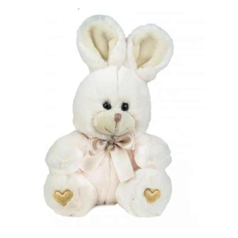 Λούτρινο Enesco Λαγουδάκι Παστέλ σε Κουτί 15cm Ivory 771020_W