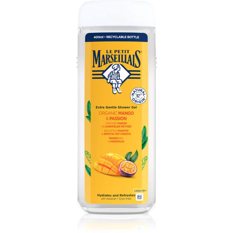 Le Petit Marseillais Mango BIO & Passion Fruit απαλό τζελ για ντους 400 ml