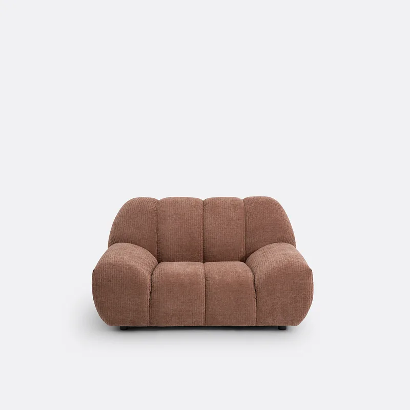 Πολυθρόνα XL από βελούδο κοτλέ Μ106xΠ144xΥ79cm