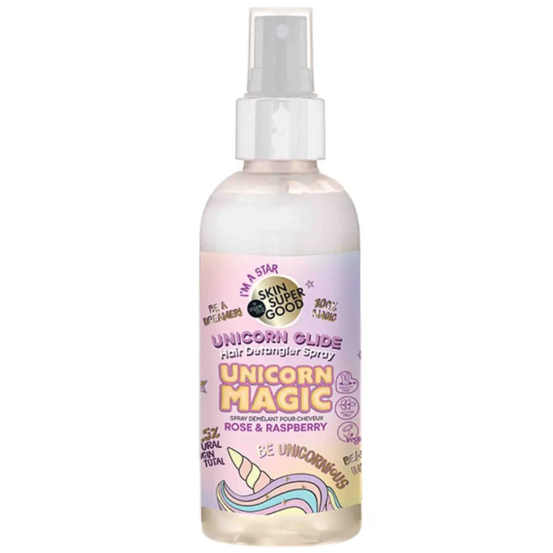 Organic Shop Unicorn Glide & Magic Rose & Raspberry Hair Detangler Spray Ενυδατικό Σπρέι μαλλιών με Άρωμα Τριαντάφυλλο & Βατόμουρο για Μπερδέμενα Μαλλιά & Κόμπους 170ml