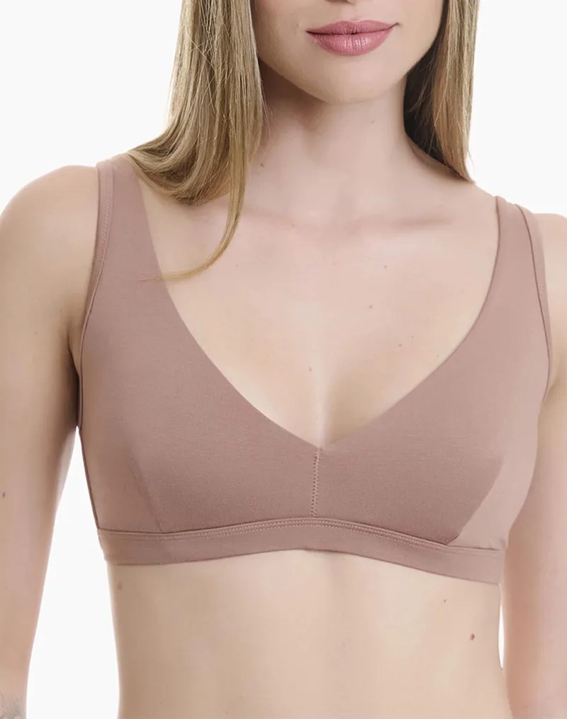 WALK ΓΥΝΑΙΚΕΙΟ ΤΡΙΓΩΝΙΚΟ BRALETTE BAMBOO W2213-18 Ροζ
